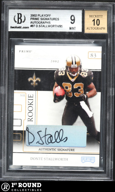 Donte' Stallworth Playoff Prime Signatures #87 Autograph