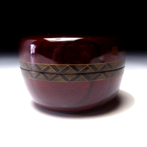 OC28 Vintage japanische lackierte Holz Teedose, NATSUME, GOLD MAKIE - Bild 2 von 9