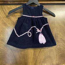 Vintage Rare Editions Infant Girls 12 Month Dress Jumper Ballerina Embroidered