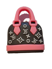Mini Fashion Doll Handbag Accessory – Pink & Black Toy Bag for Barbie‑Style Doll