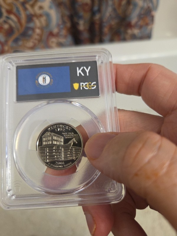 2001 -s Pr69D-cam Kentucky State Quarter 90% Silver 
