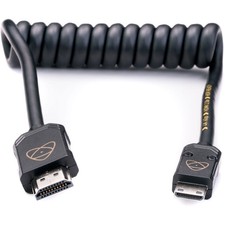 Atomos HDMI Full to HDMI Mini Coiled Cable, 30cm/12" Coiled 60cm/24" Extended 