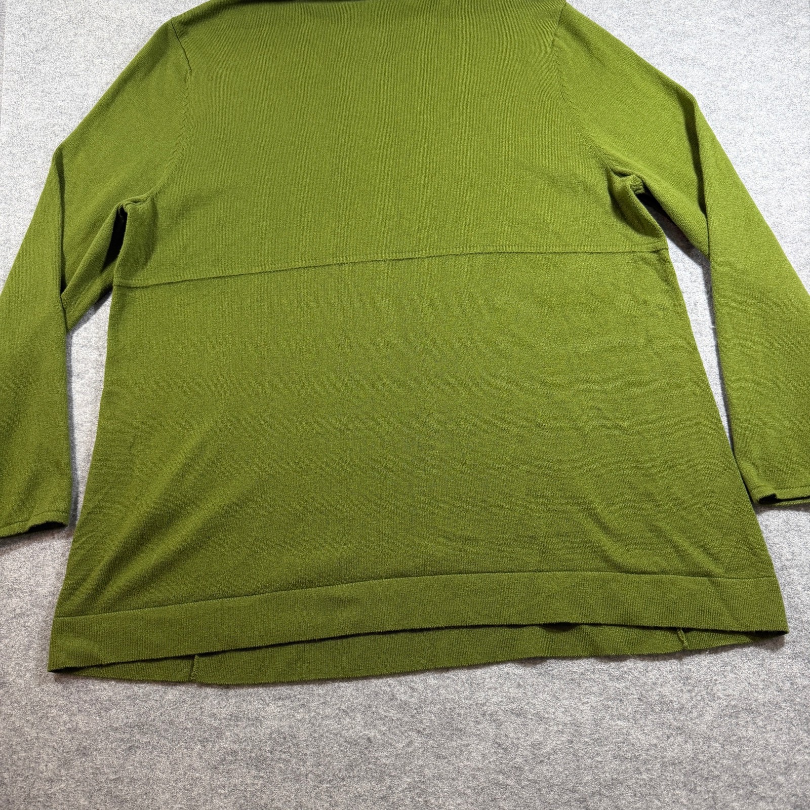 J Jill Sweater Womens XL Green Cotton Knit Crew Neck Relaxed Fit Preppy Casual thumbnail 11