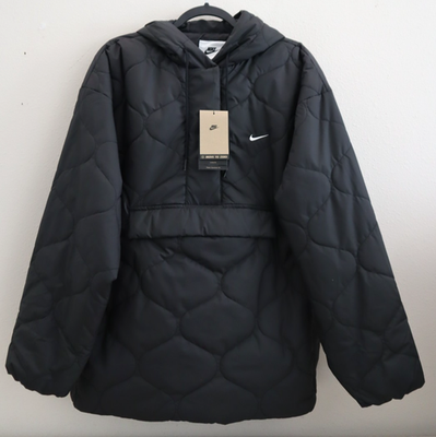 Nike FZ7364-010 Women's Sz L Black Sportswear Essential Quilted