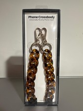 Hello Lux Phone Crossbody strap - Tortoise Resin Link Chain