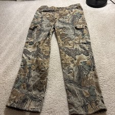 Vintage 90s Liberty Camo Cargo Pants L Reg Advantage Timber Made in USA Hunting