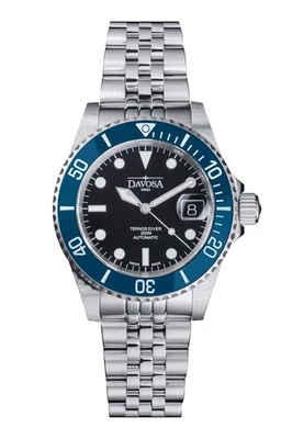 Davosa 16155204 Ternos Diver Taucheruhr 200m Automatic schwarz/blau PentaLink... - Bild 1 von 2