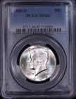 1968 D Kennedy Half Dollar PCGS MS66, FREE SHIPPING