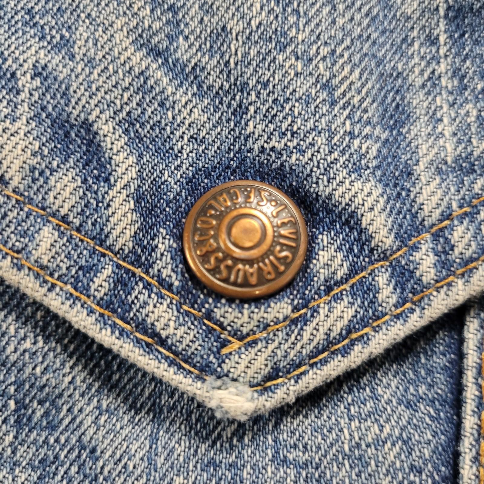 RARE VINTAGE 1970s Levis Sherpa Denim Jacket image 3