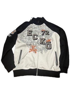 Y2K Ecko Untld. Embroidered Track Jacket Dragon Print Sz M Jesse Pinkman