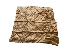 Vintage Scarf Silk Anne Klein AK Striped Gold Tan Beige 14.5