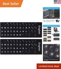 Water-Resistant English Keyboard Replacement Stickers - Stylish and Practical