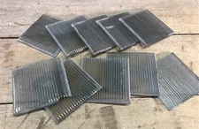 10 Luxfer Prism Clear Glass Tiles, 4x4 Frank Lloyd Wright Sawtooth Tiles, 