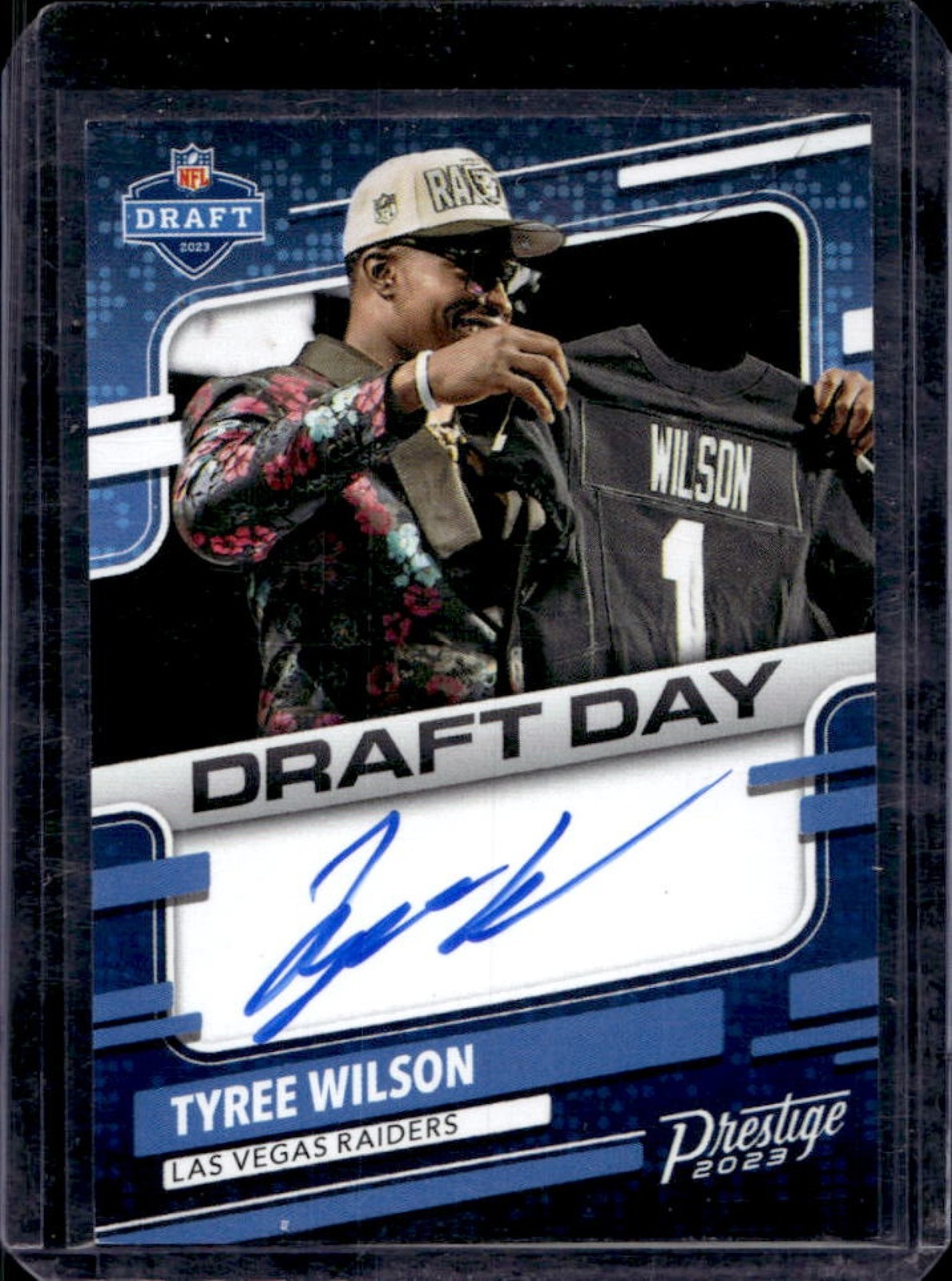 2023 Prestige Tyree Wilson Draft Day Signatures RC Auto #DDS-TW Raiders