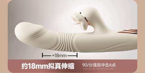 Auto-Heating Silicone Massager with Vibration & Flexible Tongue Design - Picture 10 of 24