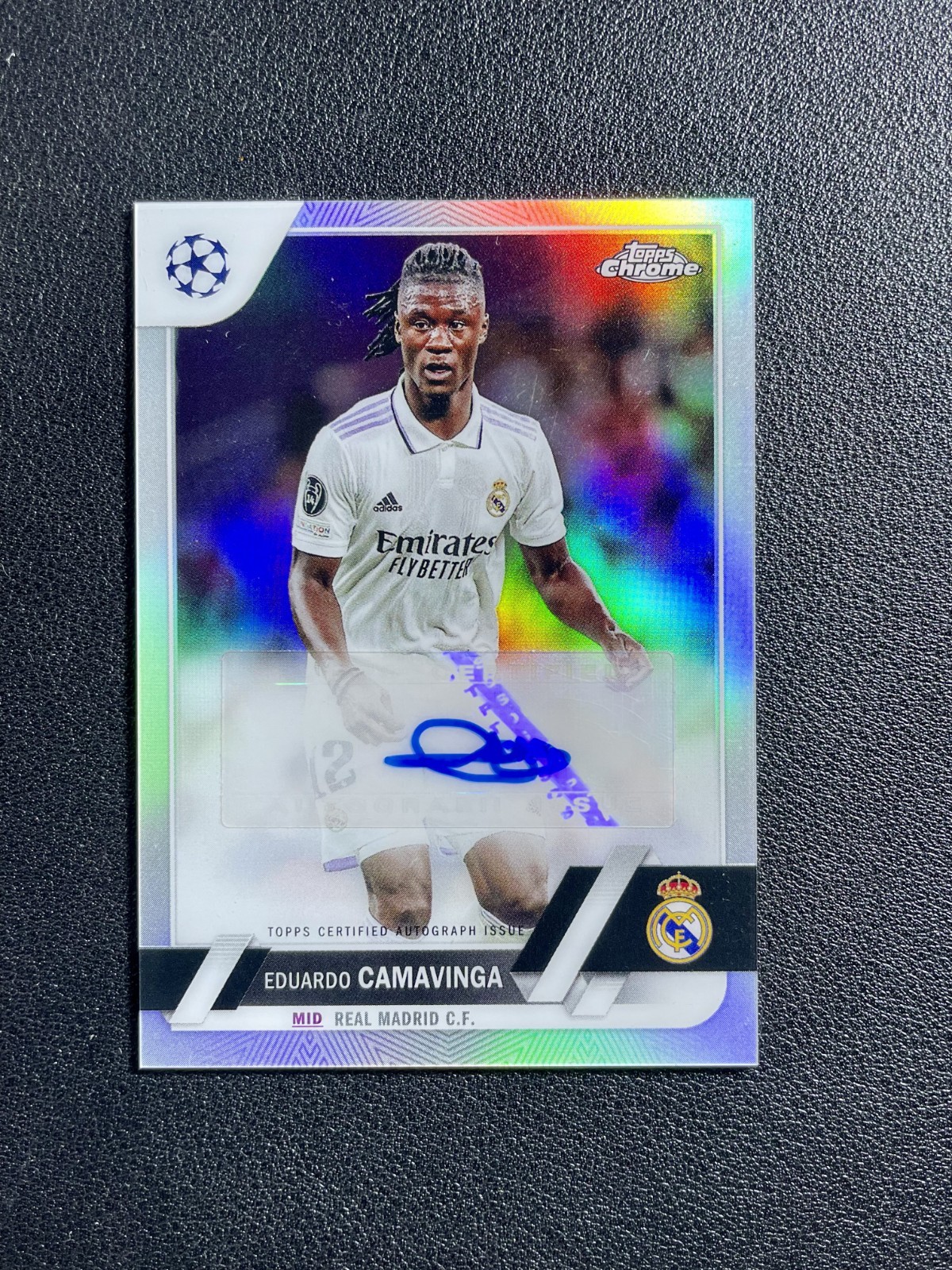 2022-23 Topps Chrome UEFA Eduardo Camavinga Refractor Auto No.CA-EC