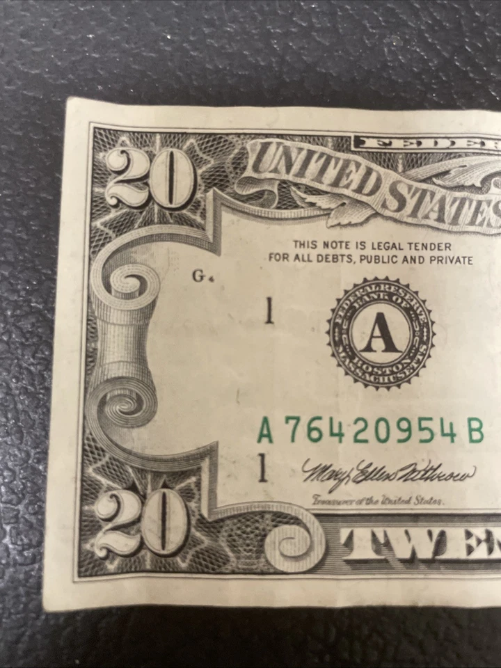 1993 Twenty Dollar ($20) Federal Reserve Note Circulated Vintage Rare - Image 4 of 4