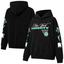 Unisex round21  Black New York Liberty Swish Hoodie