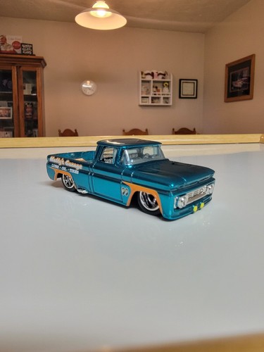 Hot wheels Super ** CUSTOM ** 62 CHEVY PU " CANDY AQUA " USA - Picture 9 of 15