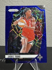 JACKIE YOUNG #1 BLUE LAZER 2024 PANINI WNBA PRIZM BASKETBALL LAS VEGAS ACES
