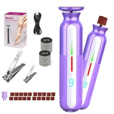 Electric Foot Callus Remover, 2 in 1 Portable 1 Count Pack of 1 , Purple