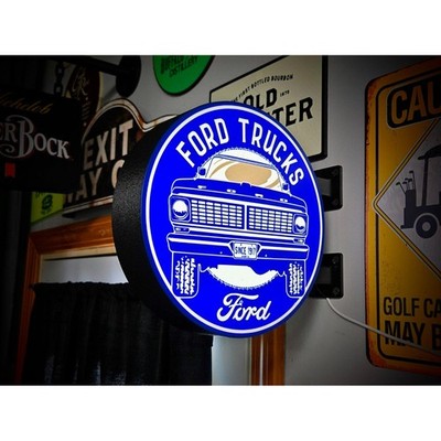 FORD TRUCKS 9 Inch Light Box LED Sign 3D Printed Wall Decor Man Cave Garage