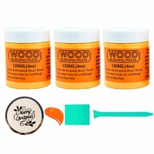 DGAGA 3*4OZ Wood Burning Paste Wood Burning Gel for Heat Gun Heat Activated Past
