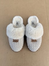 UGG Australia Acogedora Zapatilla Mujer Crema 1117659 Talla 7 USADA