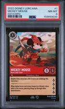 2022 DISNEY LORCANA PROMO D23 EXPO 1 MICKEY MOUSE - BRAVE LITTLE TAILOR PSA 8