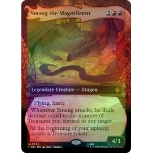 Foil Smaug The Magnificent (showcase) (229) M/NM Magic MTG The Hobbit