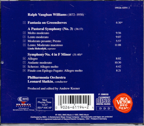6 CD-Box Vaughan Williams THE 9 SYMPHONIES Leonard Slatkin | excellent (C7609) - Picture 10 of 22