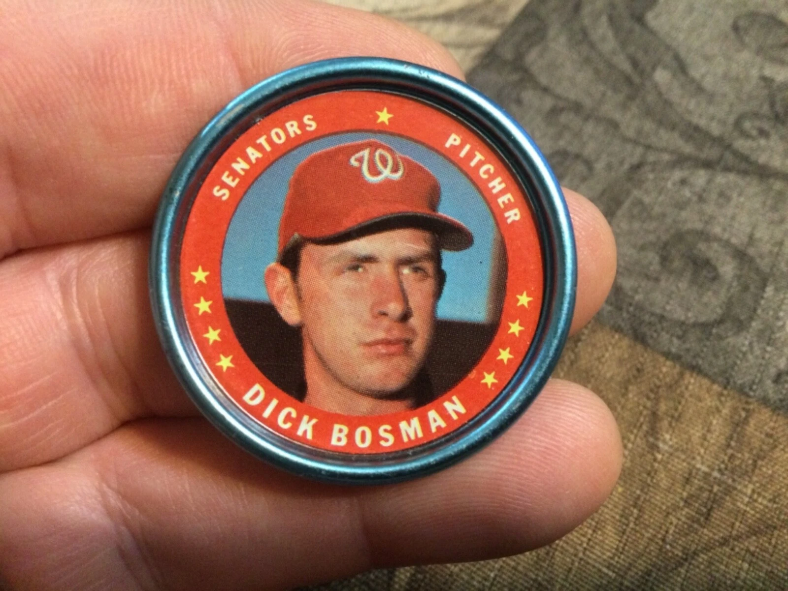 1971 Topps Coin Coins #70 Dick Bosman c Senators NM