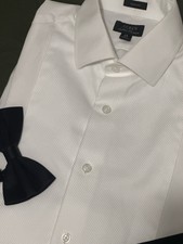 J.Crew Size 15/35 Men  s Ludlow Premium Classic Tuxedo Cotton Dress Shirt White