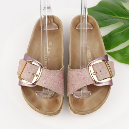 Birkenstock Womens Madrid Big Buckle Sandal Size 38 7 Ceramic Rose Mozaic Slide - Picture 15 of 15