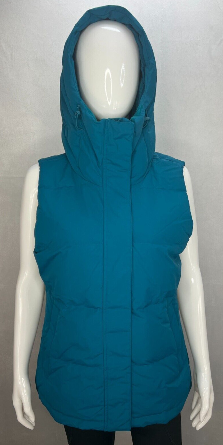 Duluth Trading Company Women's Ruffer Puffer Hooded Down Vest SM Blue BHR NWT image 5