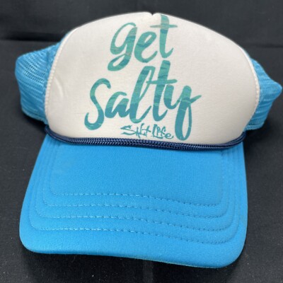 Salt Life ''Get Salty'' Snapback Trucker Hat Blue White