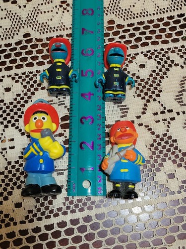 Vintage Jim Henson Sesame Street Ernie Fire Fighter Figures Rare Toys - Picture 6 of 14