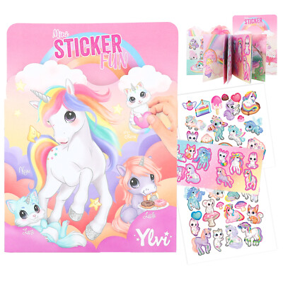 Ylvi Mini Sticker-Fun / Stickerbuch Einhorn Regenbogen Fantasy kleben