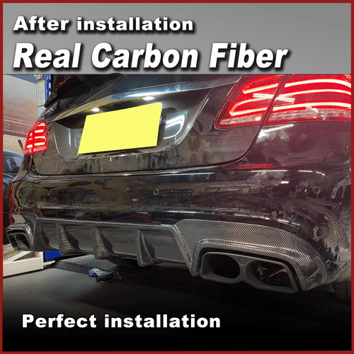Se adapta a Mercedes W212 E250 E350 E63AMG carbono difusor trasero difusor parte trasera - Imagen 3 de 12