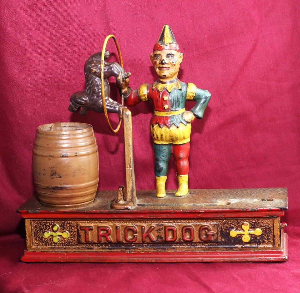 VICTORIAN ORIGINAL CAST IRON TRICK DOG MONEY BOX eBay