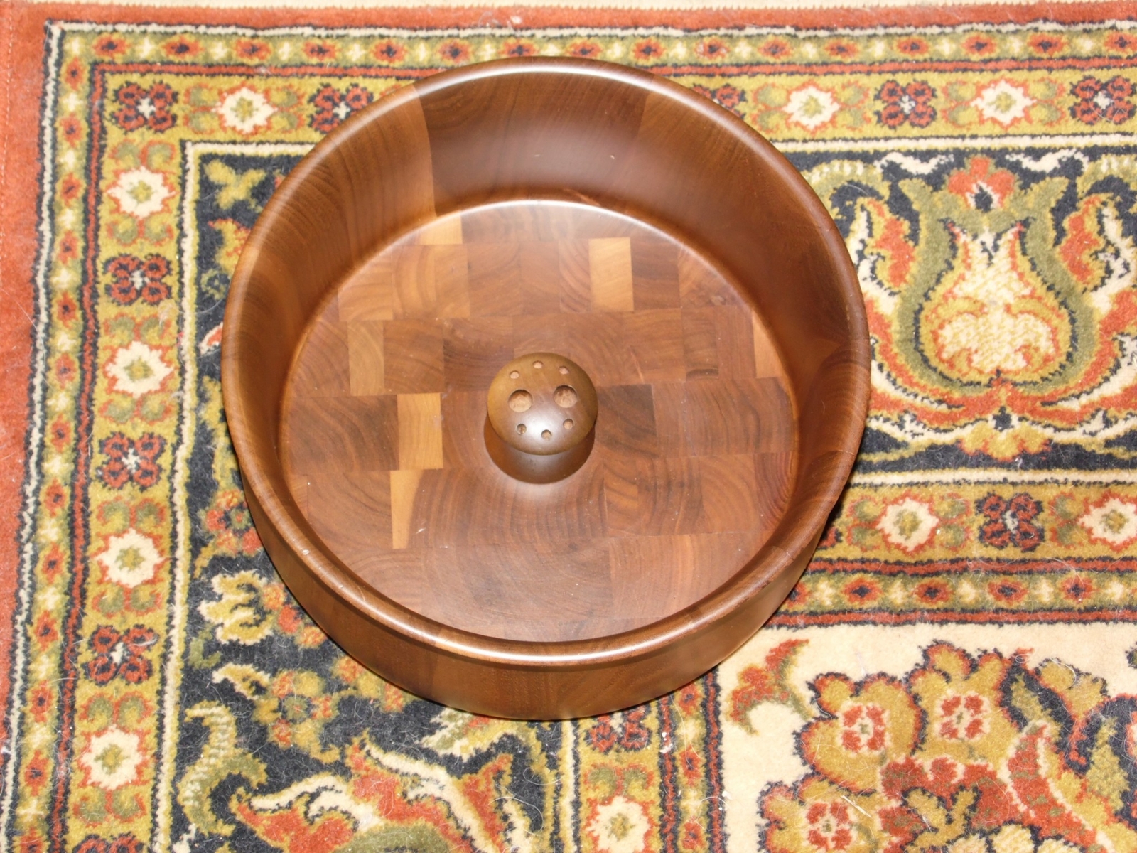 Vintage Mid Century Modern Lebanon Supply Co Heirloom Walnut Ware Wood