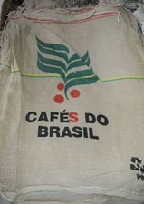 Set of 10 - 36" x 28" Cafes Do Brasil Poly Blend Burlap Bags 