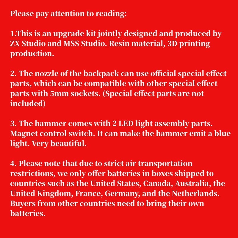 Flying Wing Weapon Led Hammer Upgrade Kit For Legacy 08 United OP