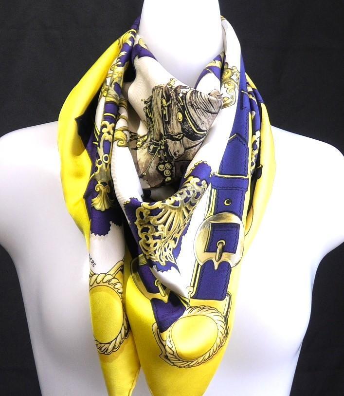 HERMES Large scarf Carre90 D103 90 x 90 cm silk 100% made in