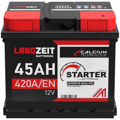 Autobatterie 45Ah 12V Citroën Dacia Ford Opel Peugeot Renault VW statt 44Ah 42Ah - Bild 2 von 5