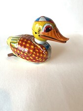 Vintage Cute Quacky Litho Duck Friction Toy Pat 368438/ Japan