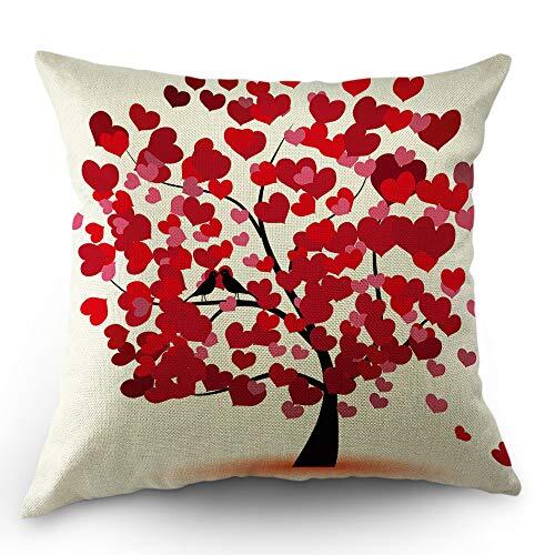 Moslion Heart Pillows Decorative Throw Pillow Cover Valentine's Day