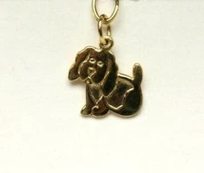 Danecraft Prestige 24 Karat Gold Over Sterling 0.95" Dog Pendant 25-15720 NEW