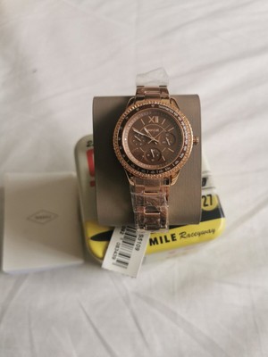 Fossil Stella Damen Sportuhr Rosévergoldet Multifunktion