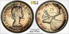 PL65 1959 25C Canada Silver Caribou 25 Cents Proof, PCGS Trueview- Nicely Toned